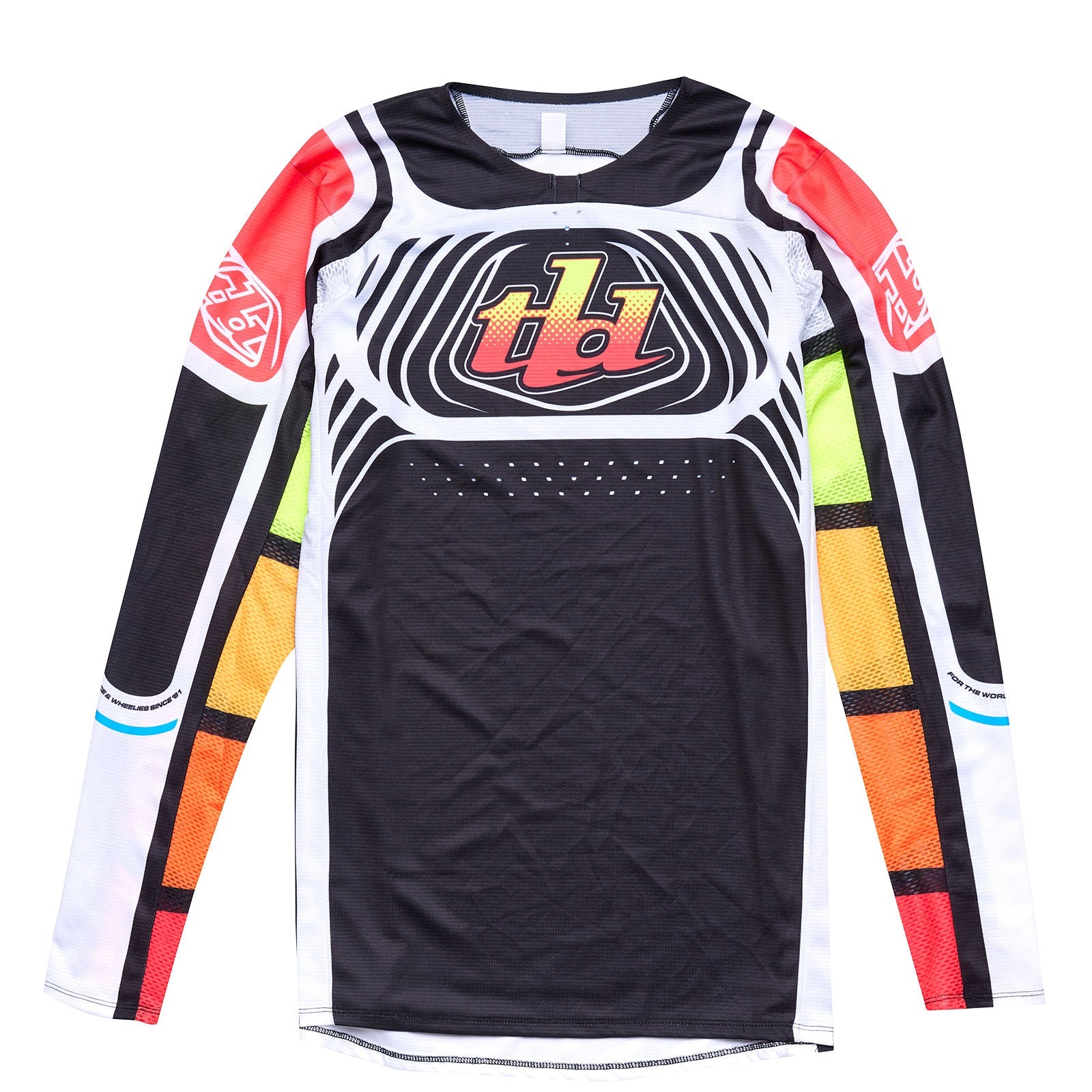 Maillot Troy Lee Designs SE Pro Wavez Negro/Multi: Transpirable, Duradero, Alto Rendimiento