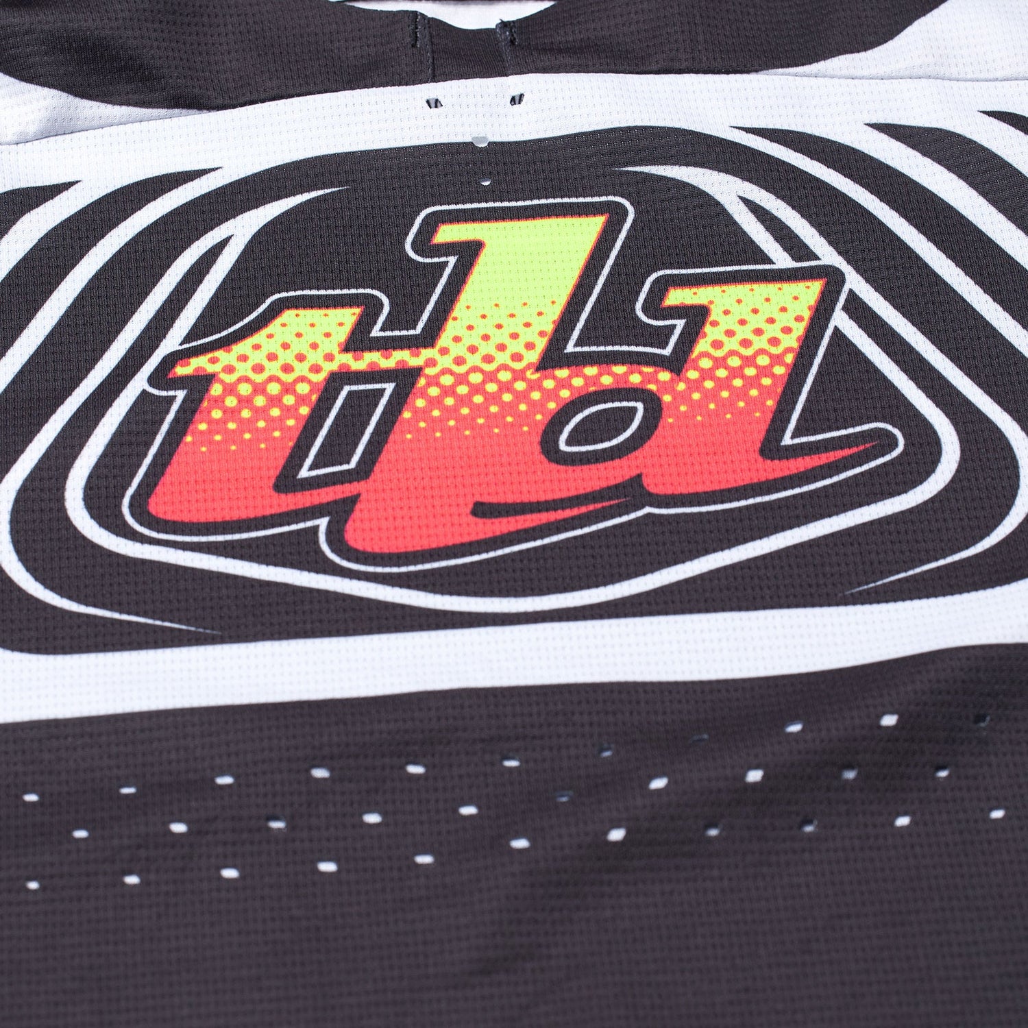 Maillot Troy Lee Designs SE Pro Wavez Negro/Multi: Transpirable, Duradero, Alto Rendimiento