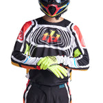 Maillot Troy Lee Designs SE Pro Wavez Negro/Multi: Transpirable, Duradero, Alto Rendimiento