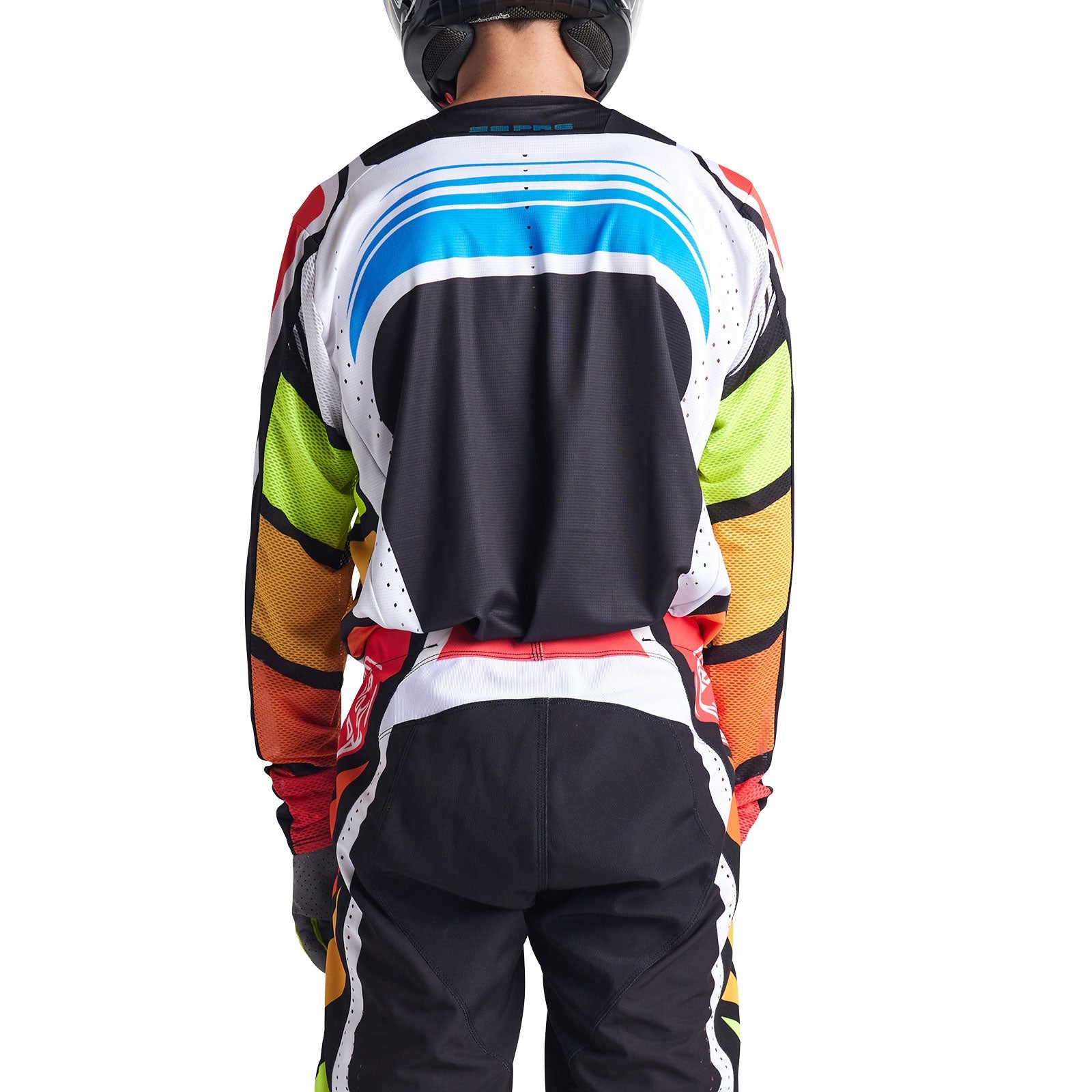 Maillot Troy Lee Designs SE Pro Wavez Negro/Multi: Transpirable, Duradero, Alto Rendimiento