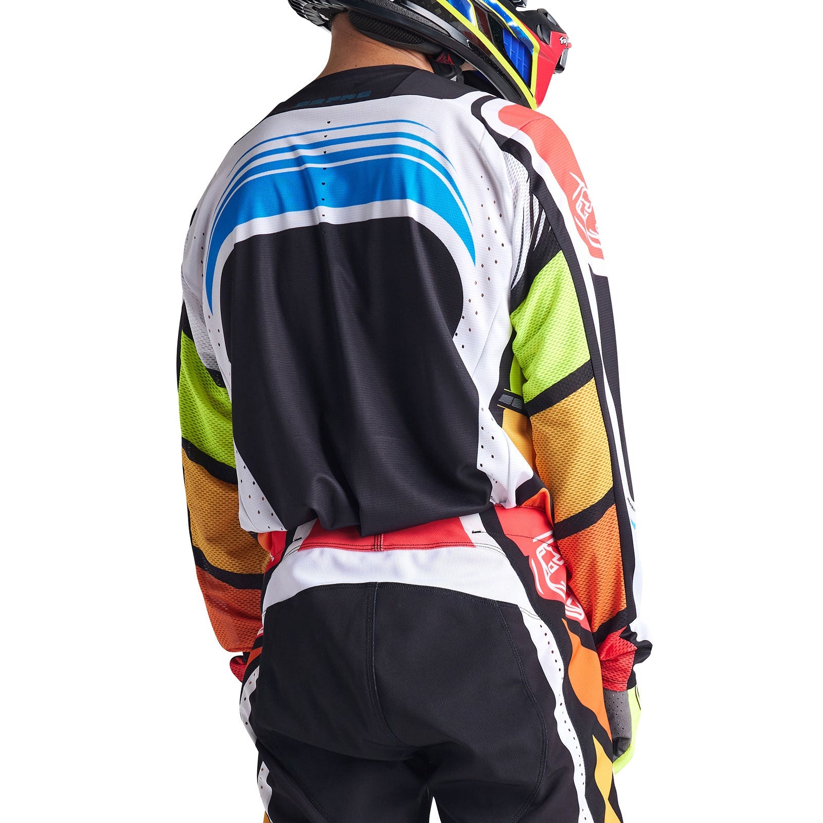 Maillot Troy Lee Designs SE Pro Wavez Negro/Multi: Transpirable, Duradero, Alto Rendimiento