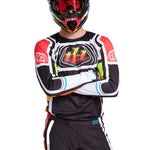 Maillot Troy Lee Designs SE Pro Wavez Negro/Multi: Transpirable, Duradero, Alto Rendimiento