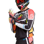 Maillot Troy Lee Designs SE Pro Wavez Negro/Multi: Transpirable, Duradero, Alto Rendimiento