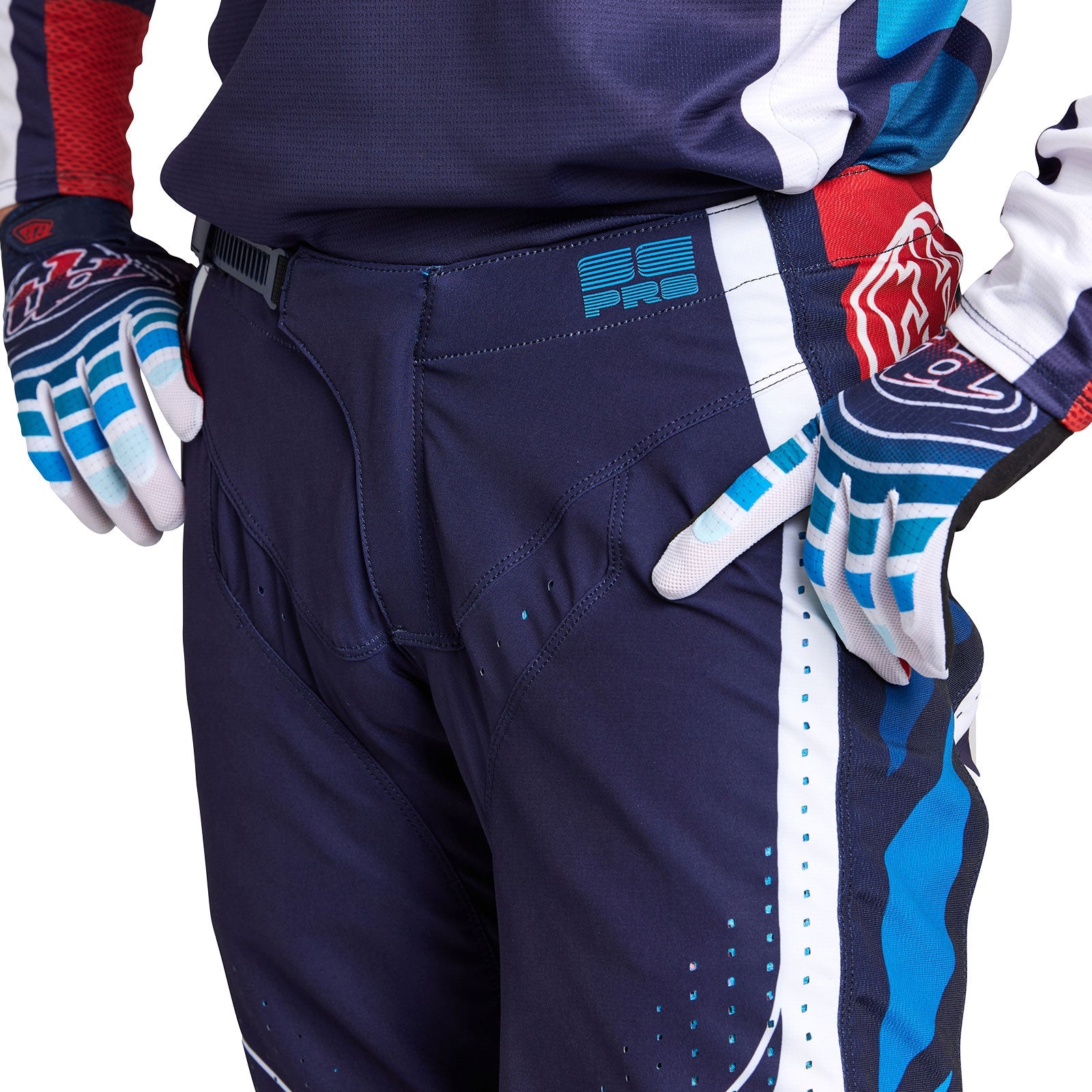Pantalones Moto TLD SE Pro Wavez Azul Marino/Rojo: Excelencia, Ligereza, Durabilidad y Confort