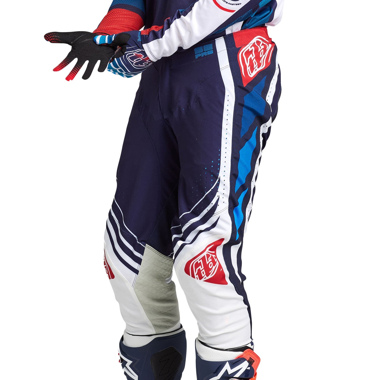 Pantalones Moto TLD SE Pro Wavez Azul Marino/Rojo: Excelencia, Ligereza, Durabilidad y Confort