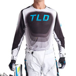 Maillot Troy Lee Designs SE Ultra Reverb Negro/Azul Rendimiento Superior Ventilado
