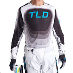 Maillot Troy Lee Designs SE Ultra Reverb Negro/Azul Rendimiento Superior Ventilado