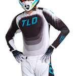 Maillot Troy Lee Designs SE Ultra Reverb Negro/Azul Rendimiento Superior Ventilado