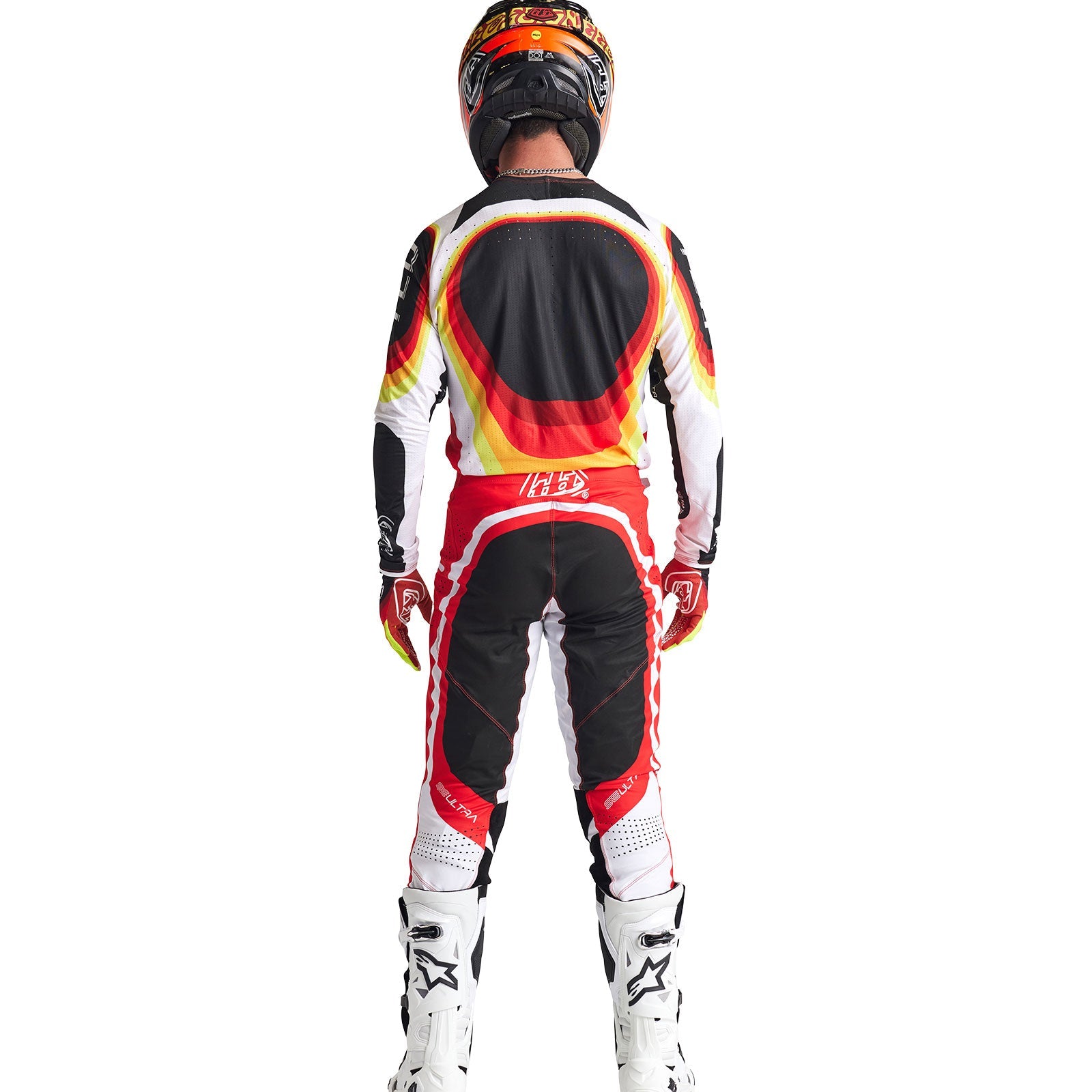 Maillot Motocross Troy Lee Designs SE Ultra Reverb Rojo/Blanco Ventilado Rendimiento Superior