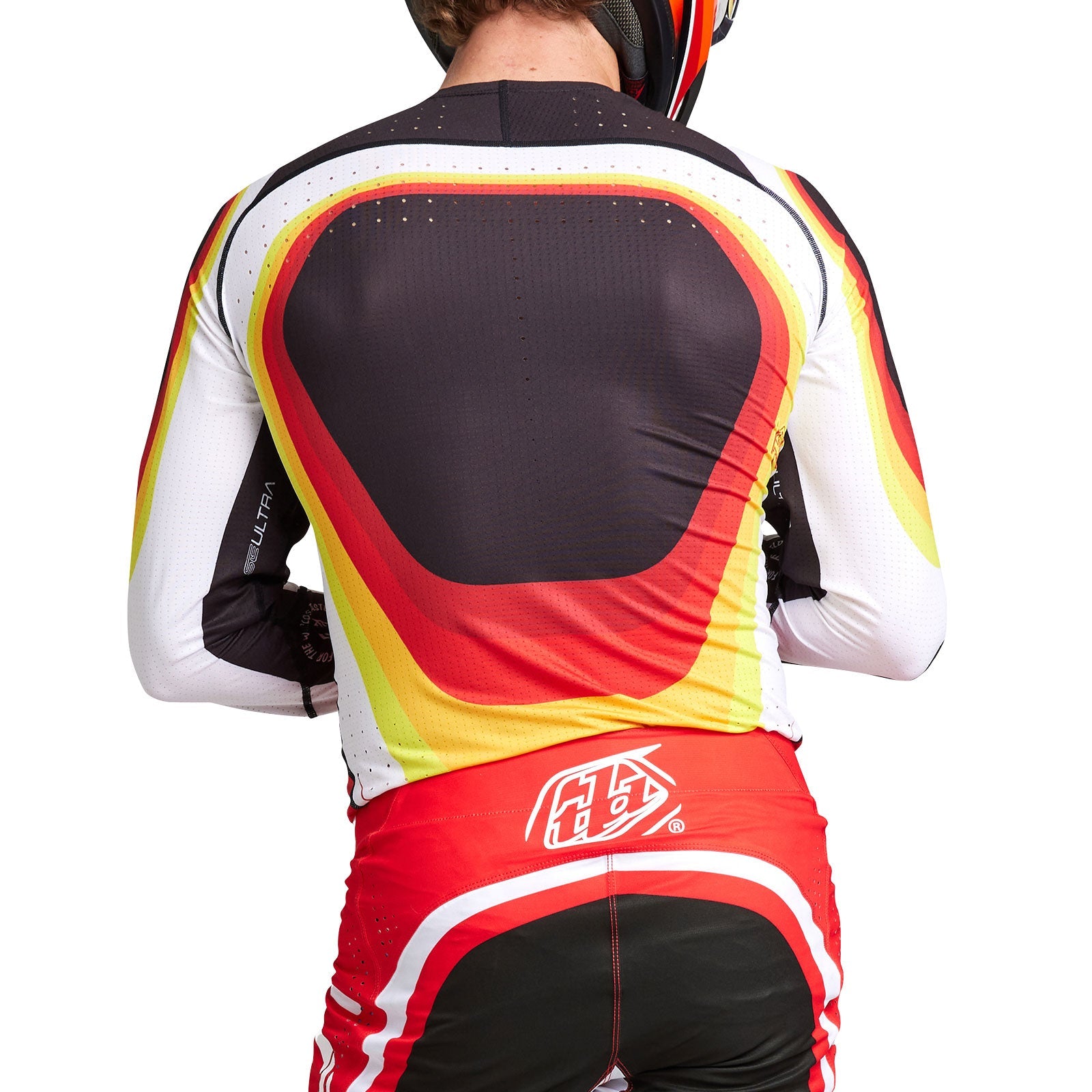 Maillot Motocross Troy Lee Designs SE Ultra Reverb Rojo/Blanco Ventilado Rendimiento Superior