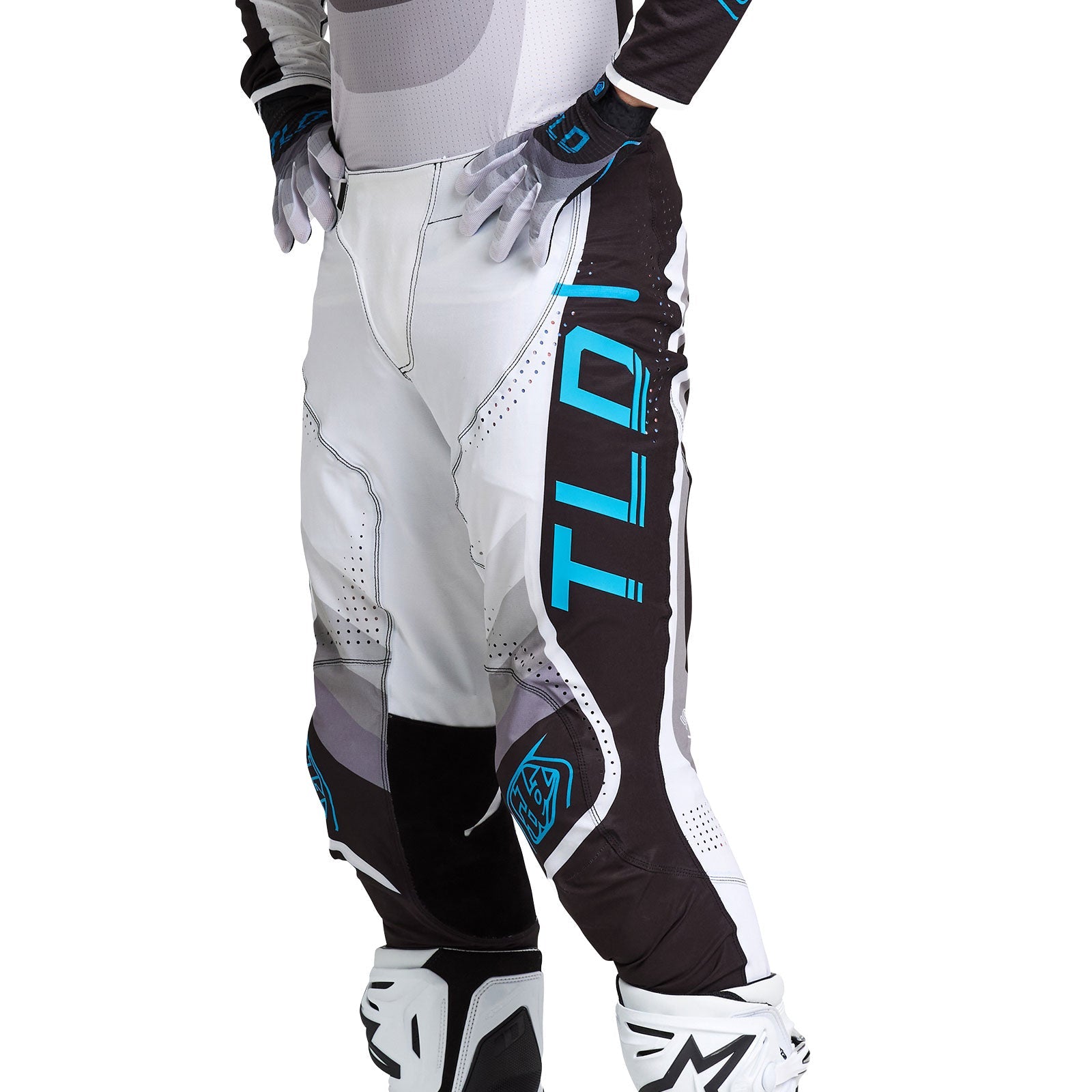 Pantalones Motocross Troy Lee Designs SE Ultra Reverb Negro/Azul Rendimiento Superior