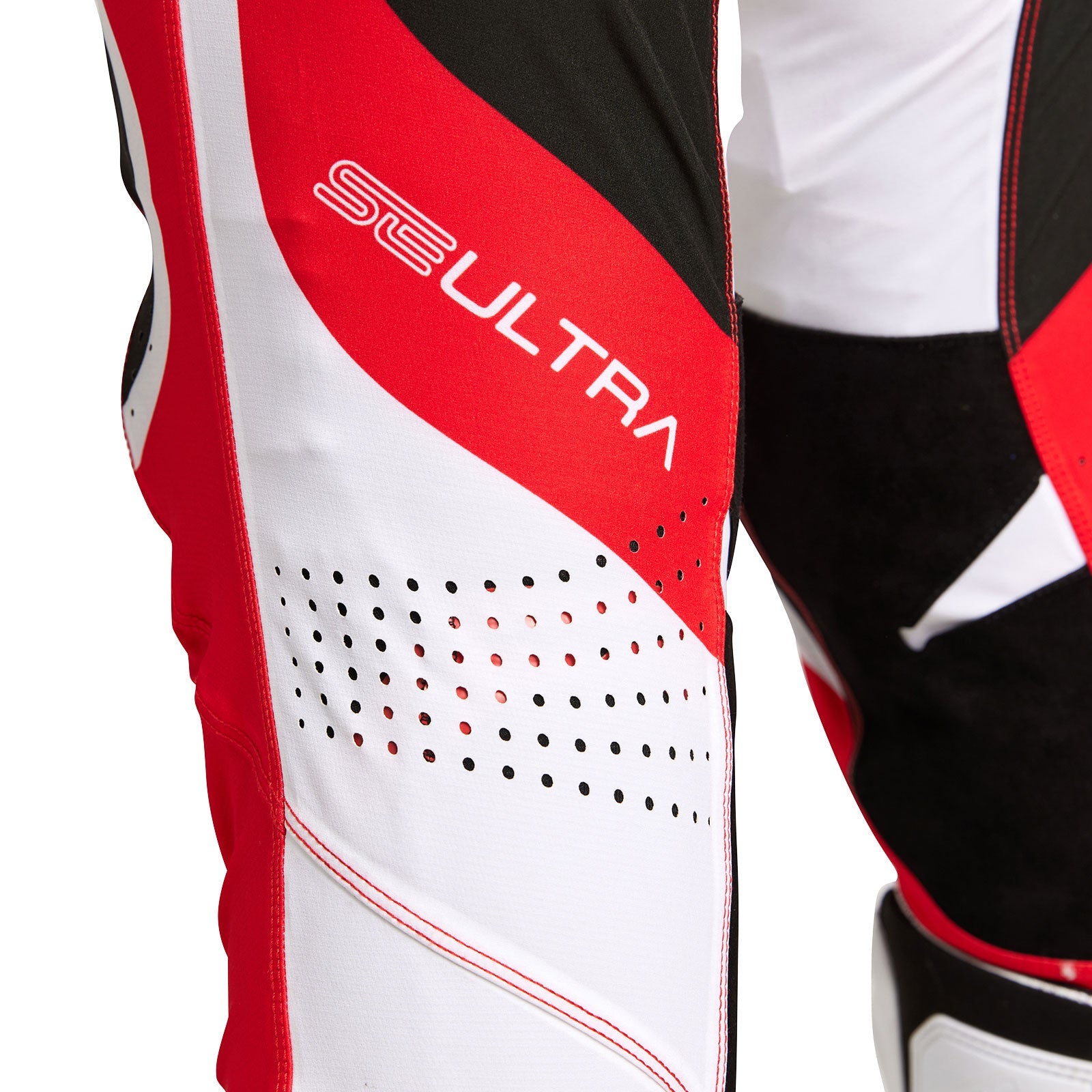 Pantalón Motocross Troy Lee Designs SE Ultra Reverb Rojo/Blanco - Máximo Rendimiento y Ventilación