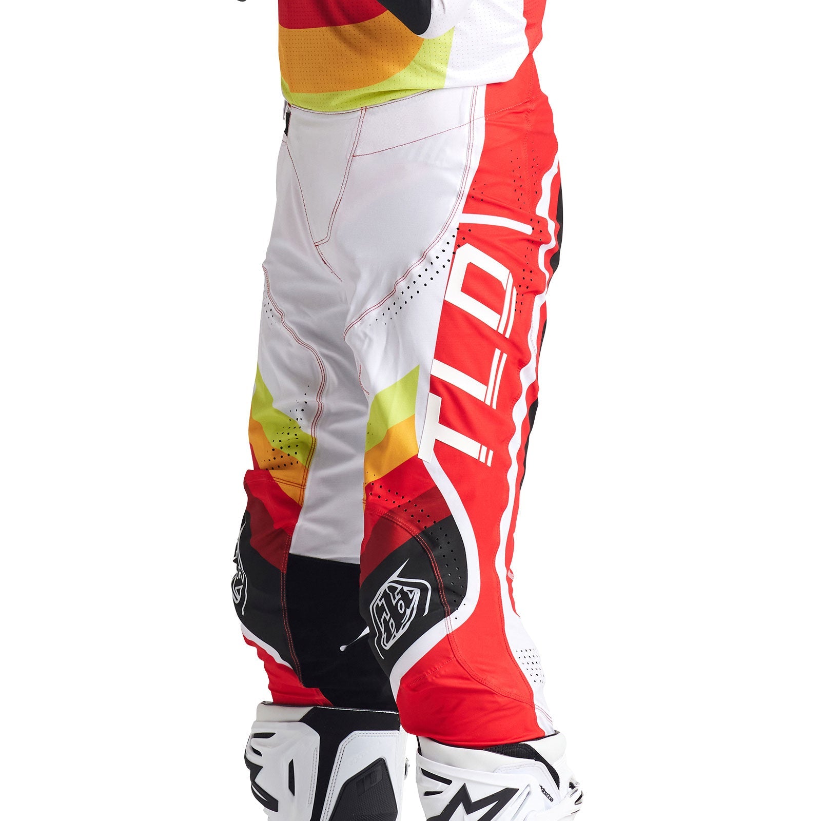 Pantalón Motocross Troy Lee Designs SE Ultra Reverb Rojo/Blanco - Máximo Rendimiento y Ventilación