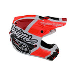 Casco Motocross Troy Lee Designs SE4 Polyacrilita Quattro Rojo/Carbón con MIPS Protección Avanzada