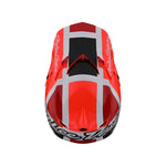 Casco Motocross Troy Lee Designs SE4 Polyacrilita Quattro Rojo/Carbón con MIPS Protección Avanzada
