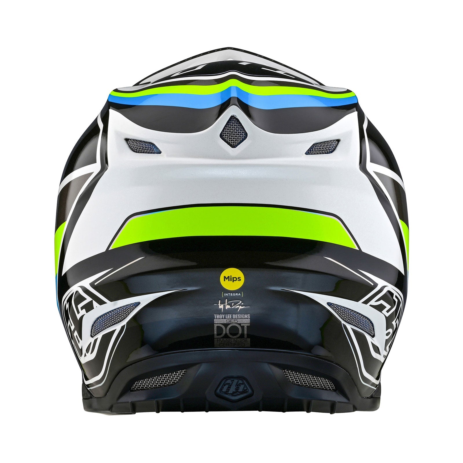 Casco Troy Lee Designs SE5 Compuesto Reverb Blanco/Azul: Protección MIPS Integra Avanzada