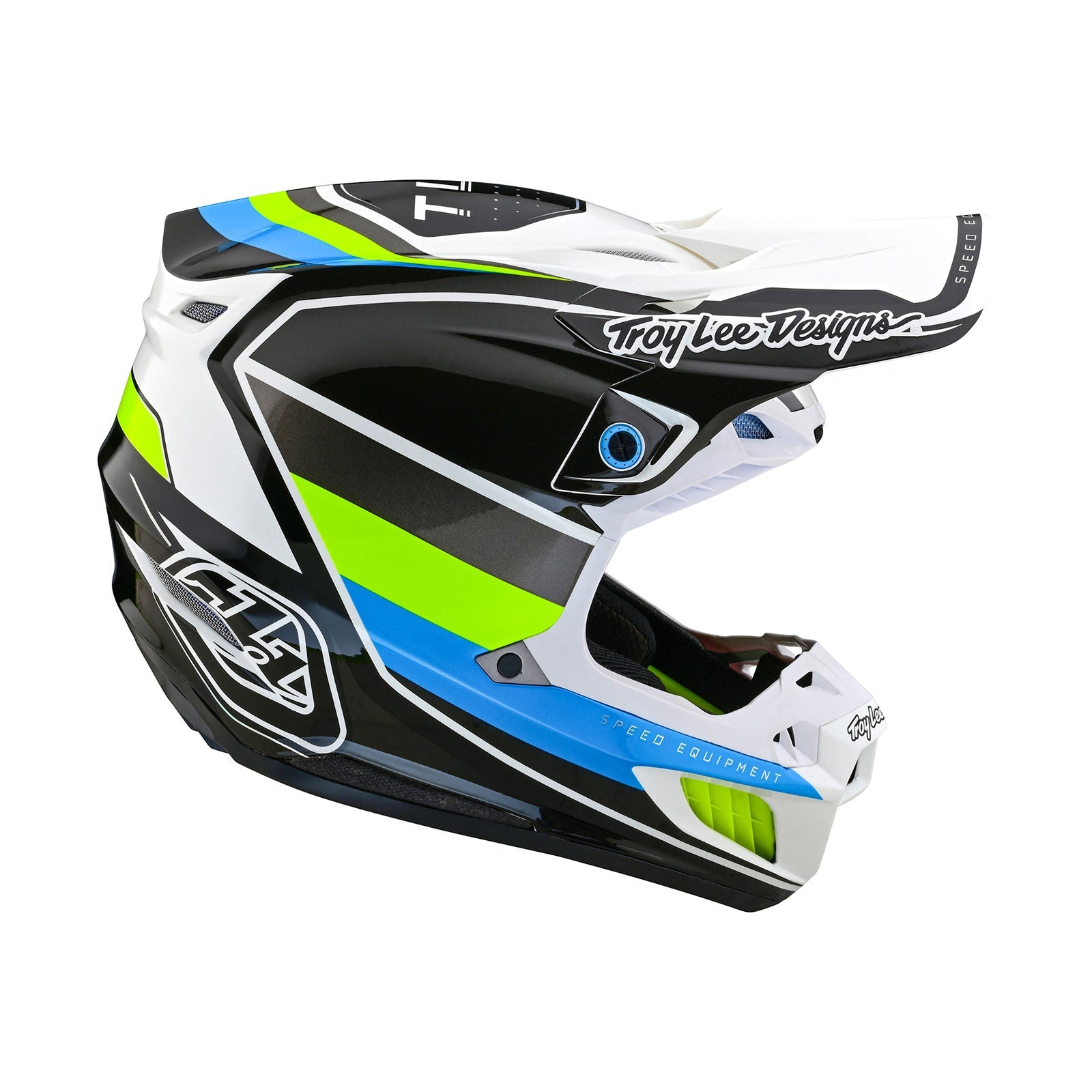 Casco Troy Lee Designs SE5 Compuesto Reverb Blanco/Azul: Protección MIPS Integra Avanzada