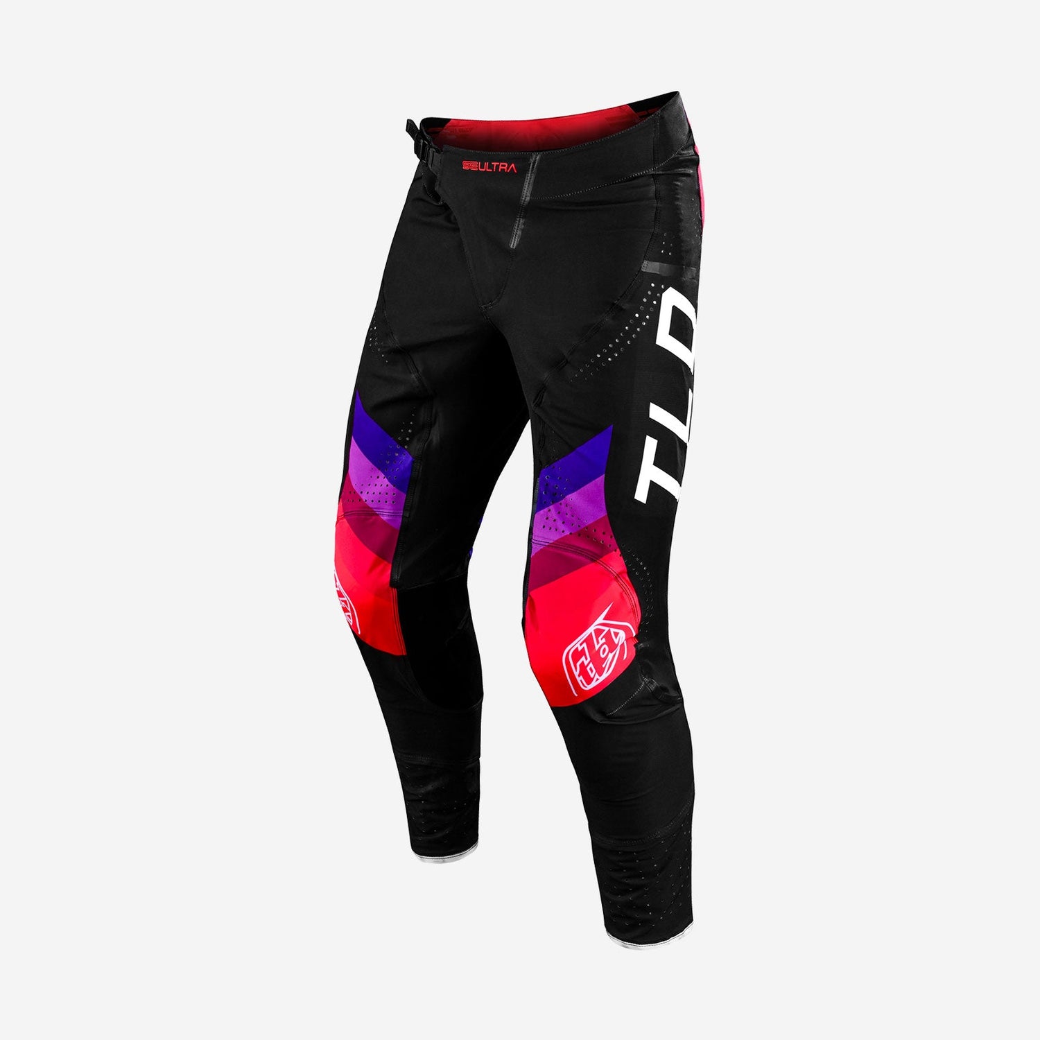 Pantalón Troy Lee Designs SE Ultra Reverb Negro/Rojo Brillante Motocross Enduro Ligero