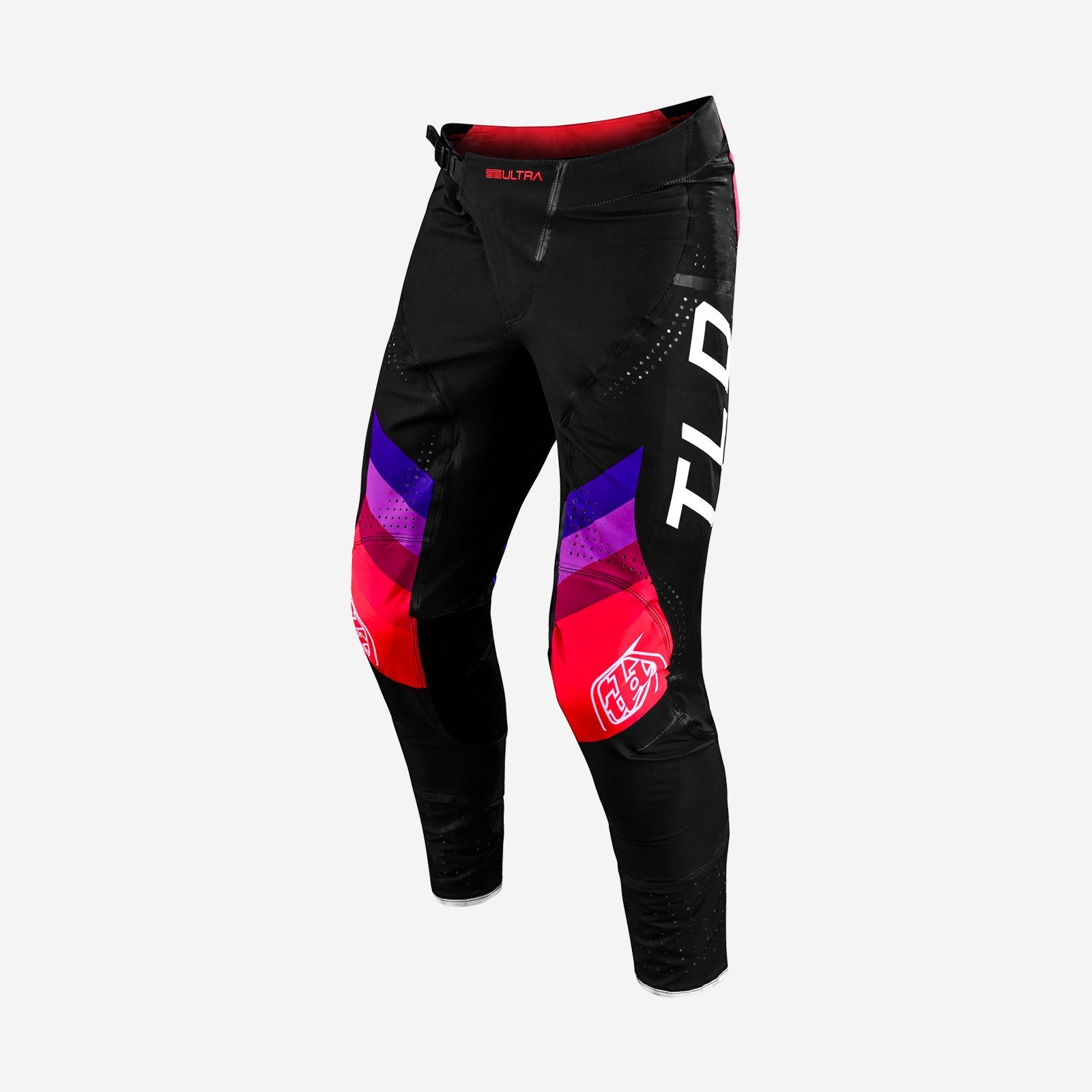 Pantalón Troy Lee Designs SE Ultra Reverb Negro/Rojo Brillante Motocross Enduro Ligero
