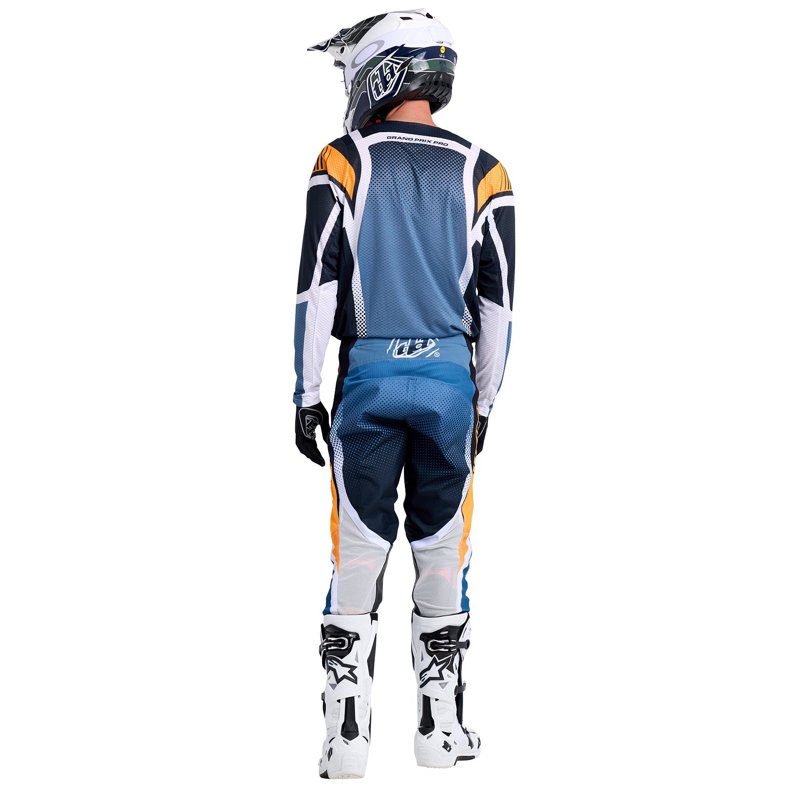 Maillot GP Pro Air Troy Lee Designs Bandas Azul Marino Transpirable Moto Enduro