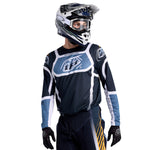 Maillot GP Pro Air Troy Lee Designs Bandas Azul Marino Transpirable Moto Enduro