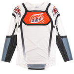 Maillot Troy Lee Designs GP Pro Air Bandas Blanco Índigo Ventilado Ligero