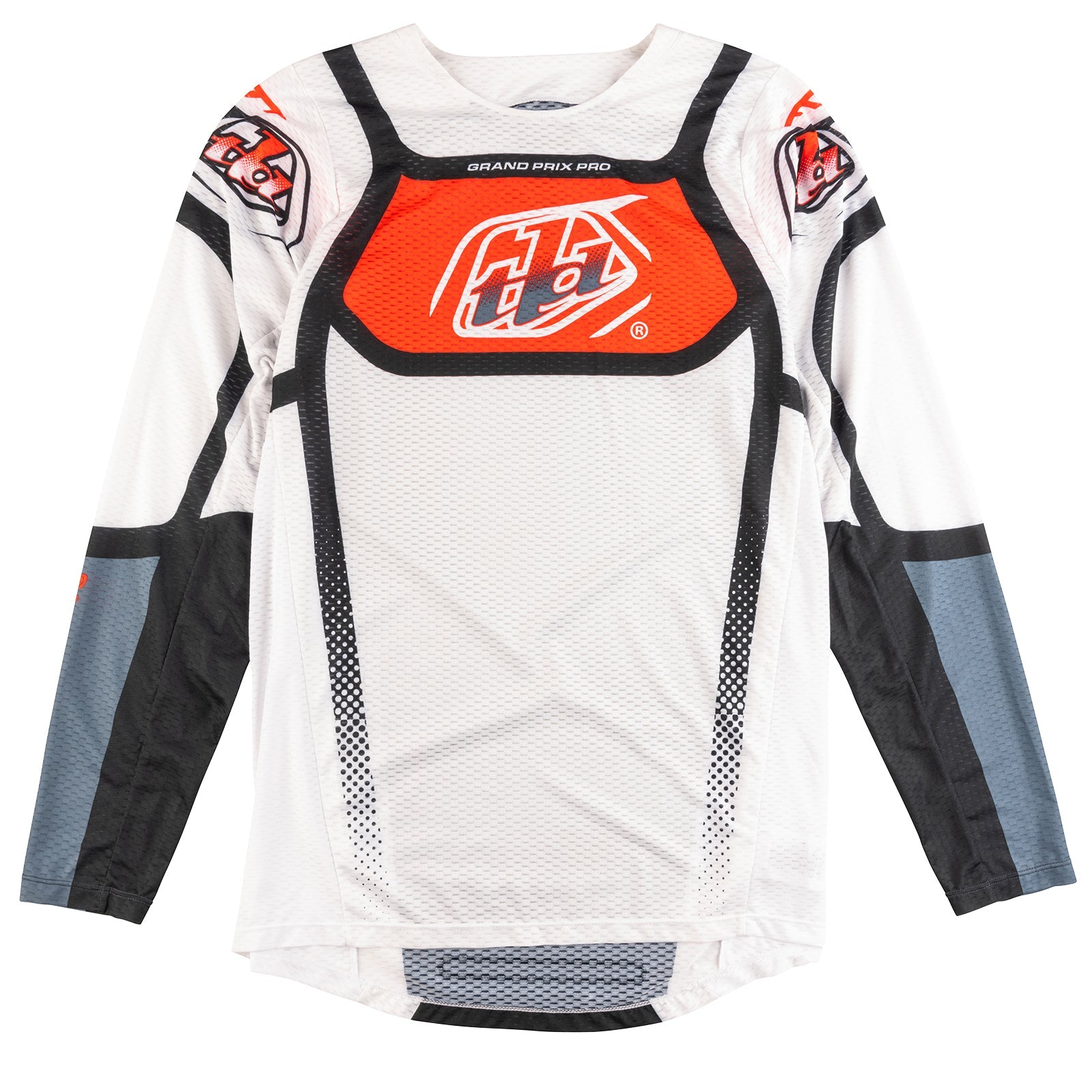 Maillot Troy Lee Designs GP Pro Air Bandas Blanco Índigo Ventilado Ligero