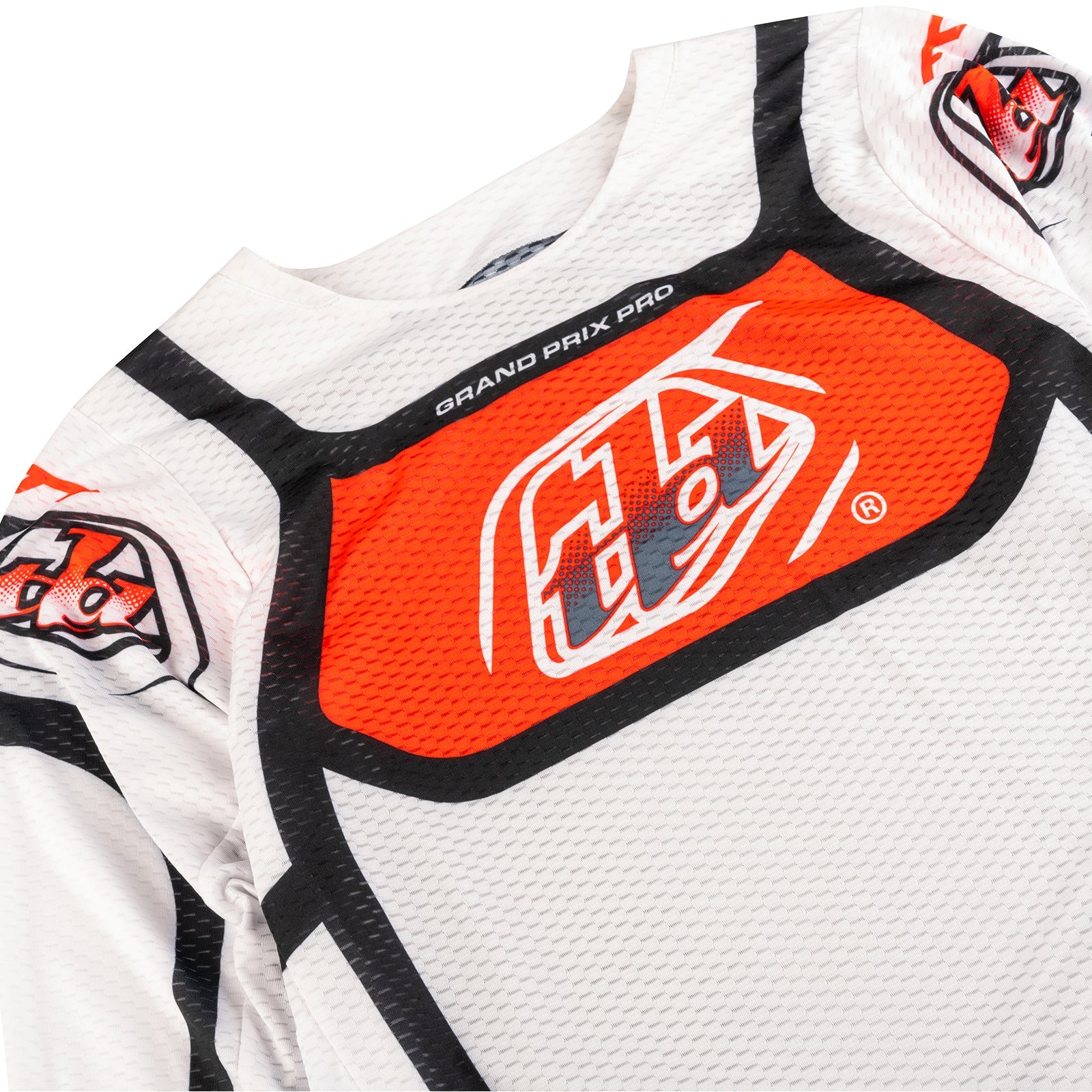 Maillot Troy Lee Designs GP Pro Air Bandas Blanco Índigo Ventilado Ligero