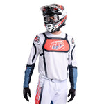 Maillot Troy Lee Designs GP Pro Air Bandas Blanco Índigo Ventilado Ligero