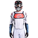 Maillot Troy Lee Designs GP Pro Air Bandas Blanco Índigo Ventilado Ligero