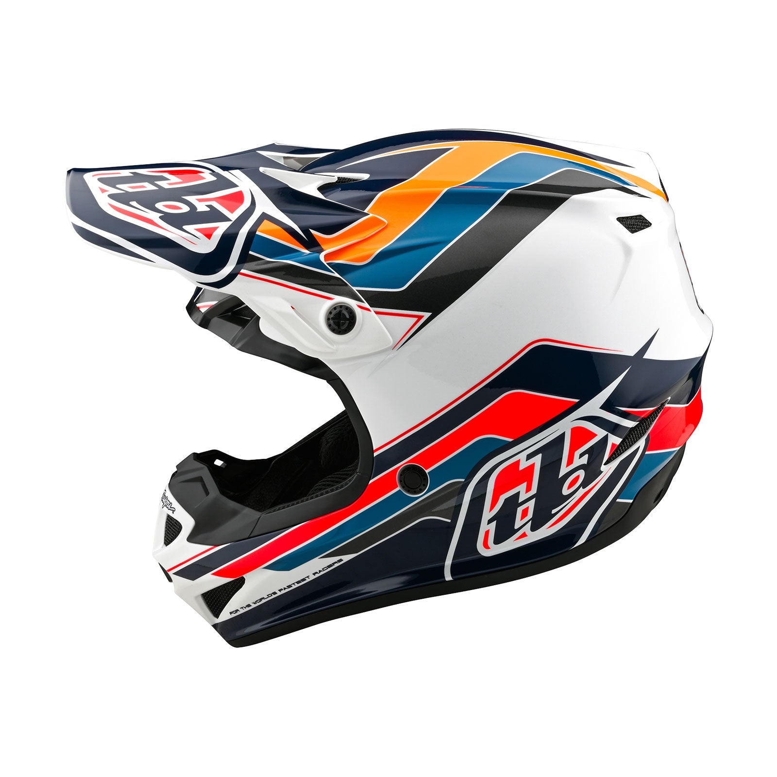 Casco Troy Lee Designs SE4 Poliacrilita MIPS Azul Block: Protección Avanzada Motocross Ligero