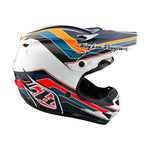 Casco Troy Lee Designs SE4 Poliacrilita MIPS Azul Block: Protección Avanzada Motocross Ligero