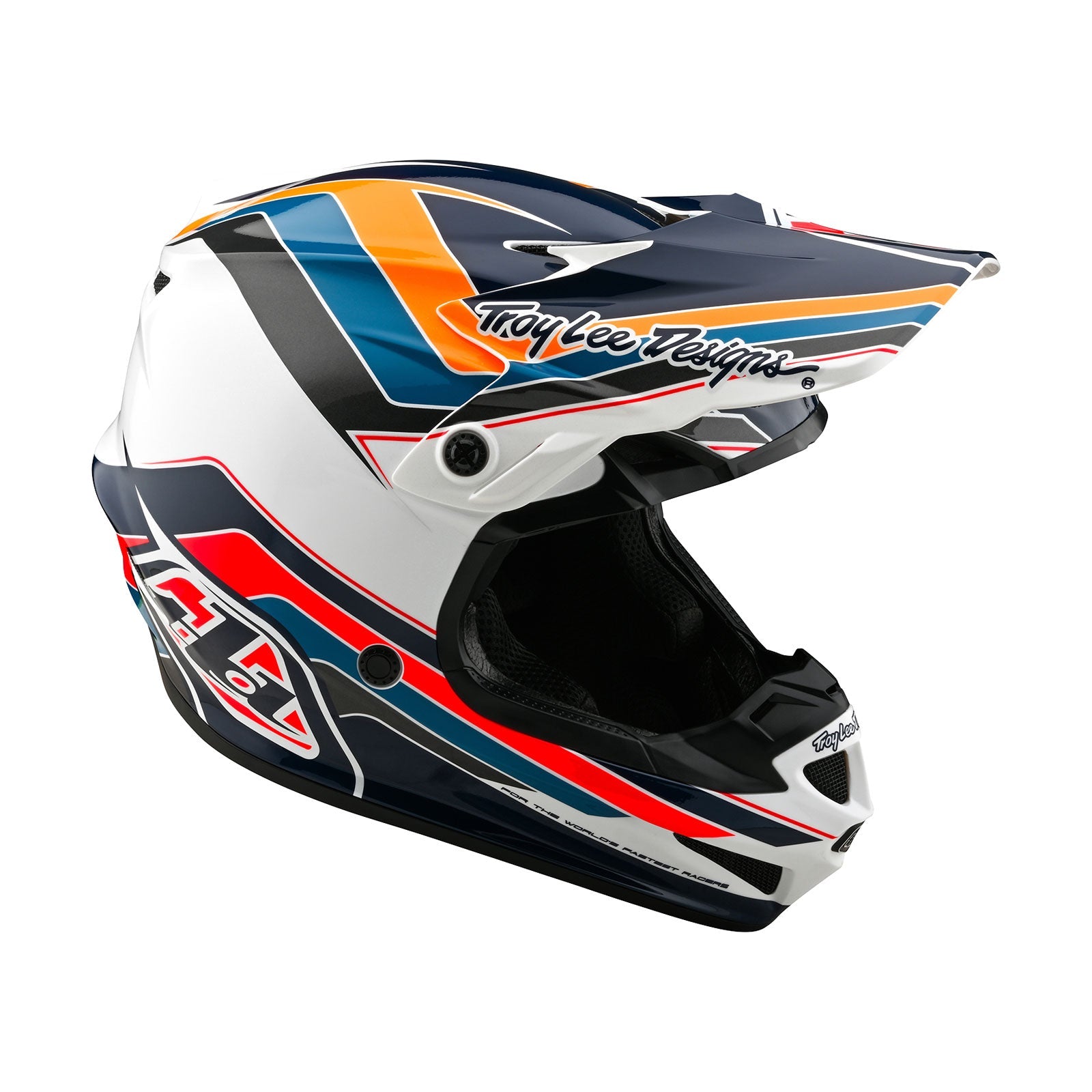 Casco Troy Lee Designs SE4 Poliacrilita MIPS Azul Block: Protección Avanzada Motocross Ligero