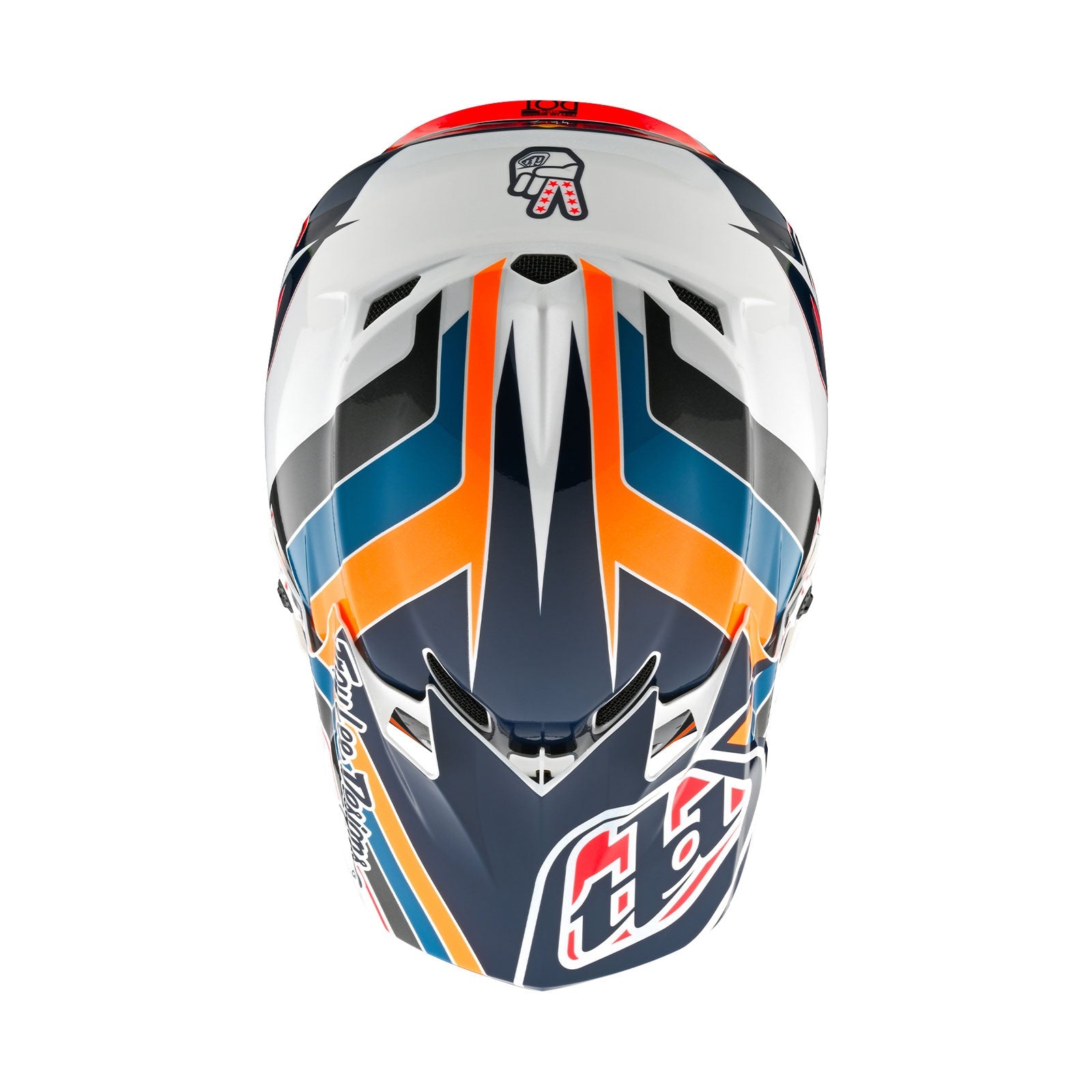 Casco Troy Lee Designs SE4 Poliacrilita MIPS Azul Block: Protección Avanzada Motocross Ligero