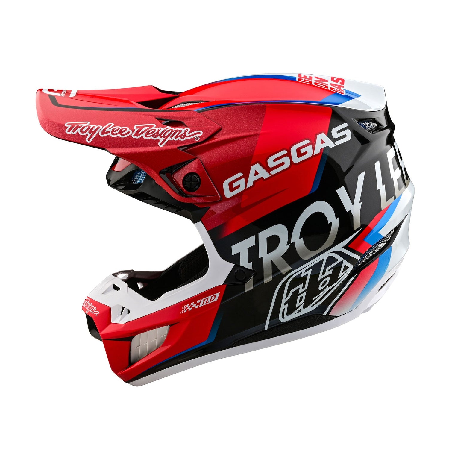Casco Motocross Troy Lee Designs SE5 Composite MIPS GasGas Fumes Rojo/Negro