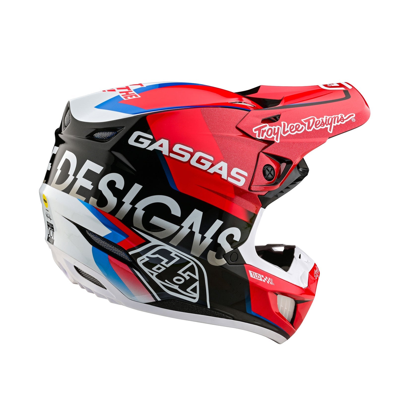 Casco Motocross Troy Lee Designs SE5 Composite MIPS GasGas Fumes Rojo/Negro