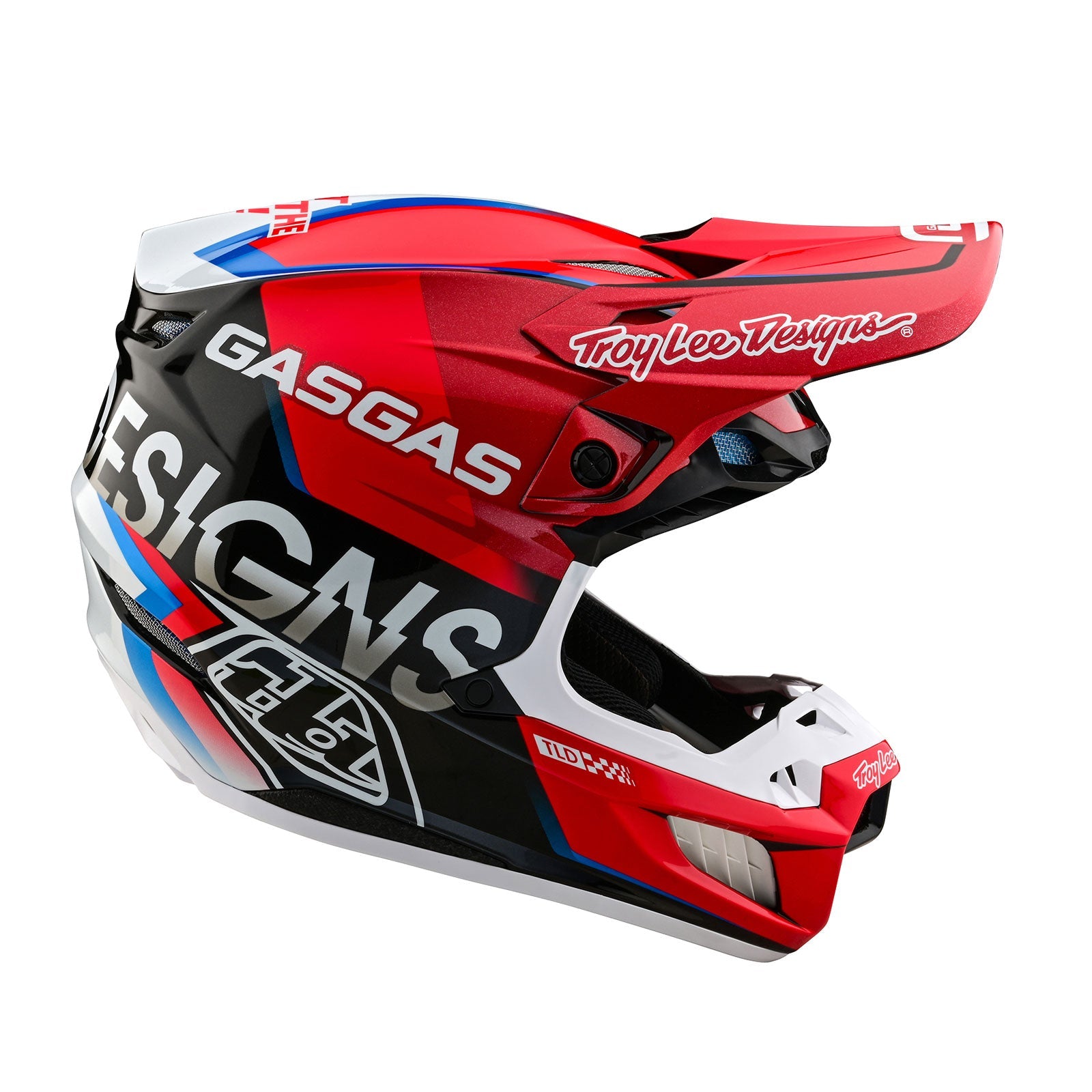 Casco Motocross Troy Lee Designs SE5 Composite MIPS GasGas Fumes Rojo/Negro