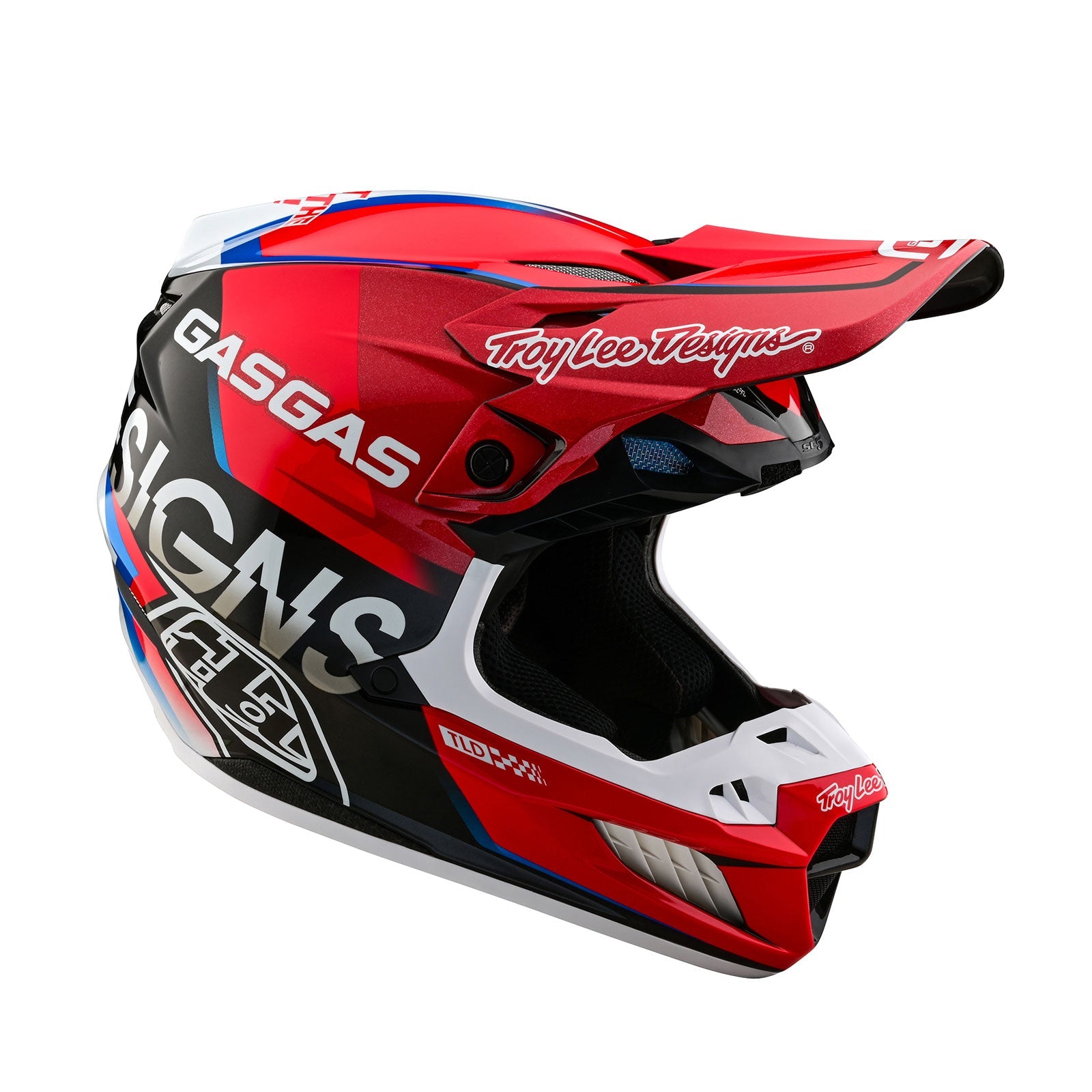 Casco Motocross Troy Lee Designs SE5 Composite MIPS GasGas Fumes Rojo/Negro