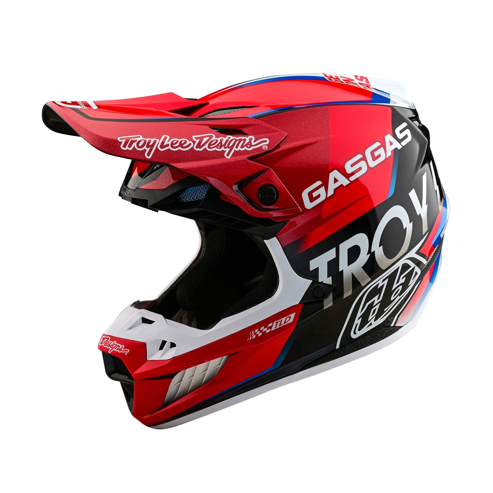 Casco Motocross Troy Lee Designs SE5 Composite MIPS GasGas Fumes Rojo/Negro