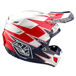 Casco Troy Lee Designs SE5 MIPS Compuesto Visión Blanco Azul Motocross Protección