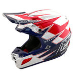 Casco Troy Lee Designs SE5 MIPS Compuesto Visión Blanco Azul Motocross Protección