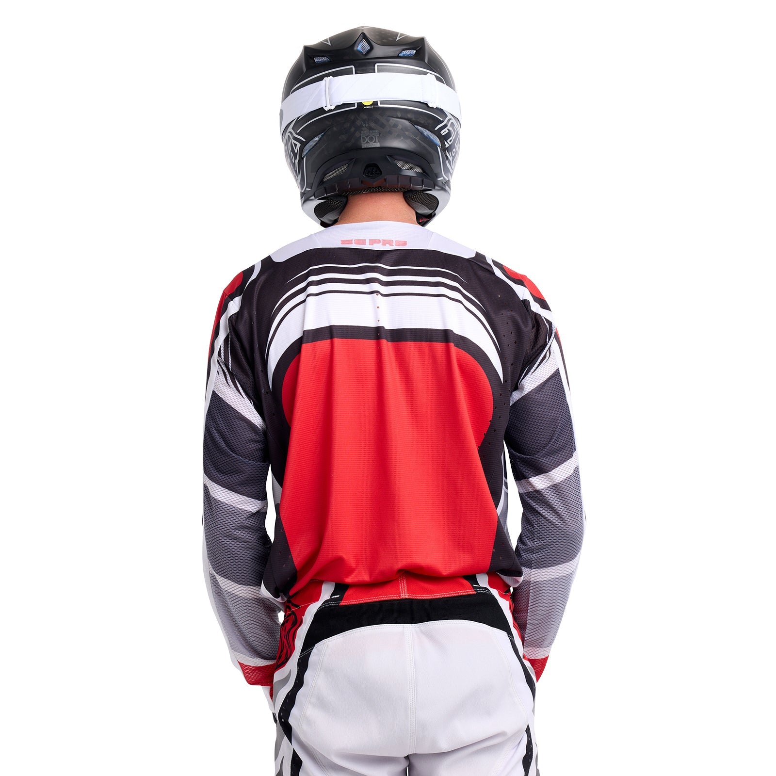 Maillot Troy Lee Designs SE Pro Wavez Blanco/Rojo: Transpirable, Ligero, Rendimiento Superior Motocross