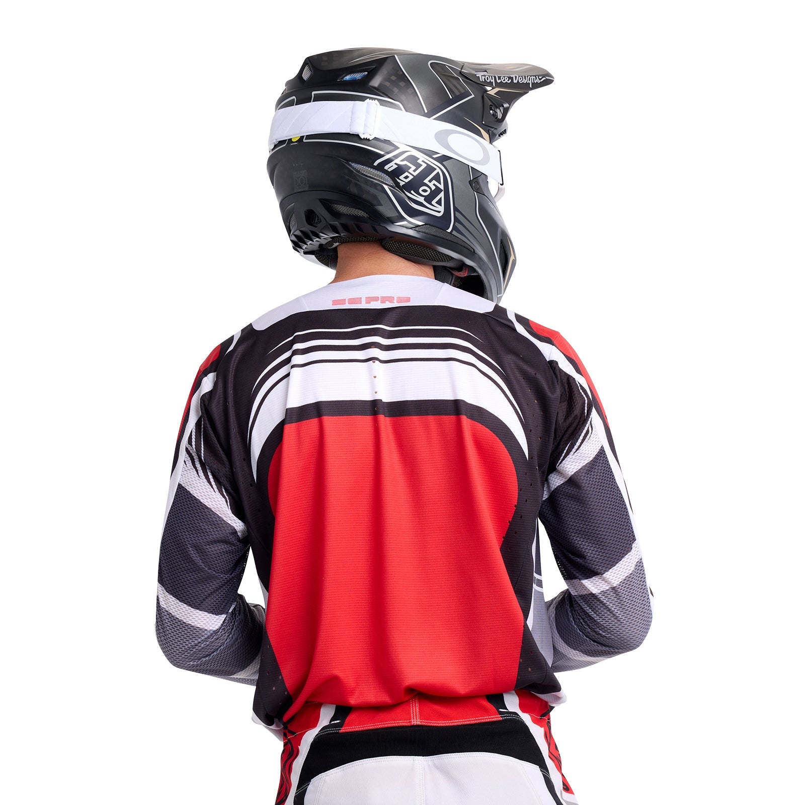 Maillot Troy Lee Designs SE Pro Wavez Blanco/Rojo: Transpirable, Ligero, Rendimiento Superior Motocross