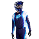Maillot Troy Lee Designs SE Ultra Blurr Azul: Rendimiento Superior Motocross Transpirable Ligero