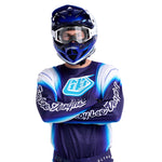 Maillot Troy Lee Designs SE Ultra Blurr Azul: Rendimiento Superior Motocross Transpirable Ligero