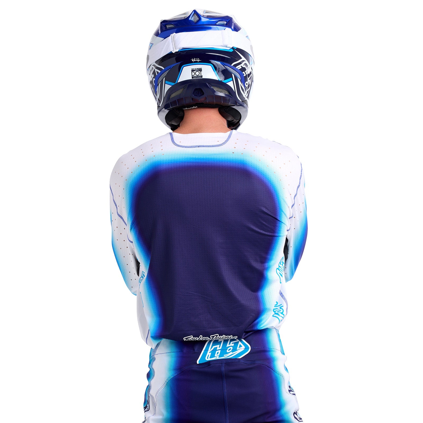 Maillot Troy Lee Designs SE Ultra Blurr Azul: Rendimiento Superior Motocross Transpirable Ligero