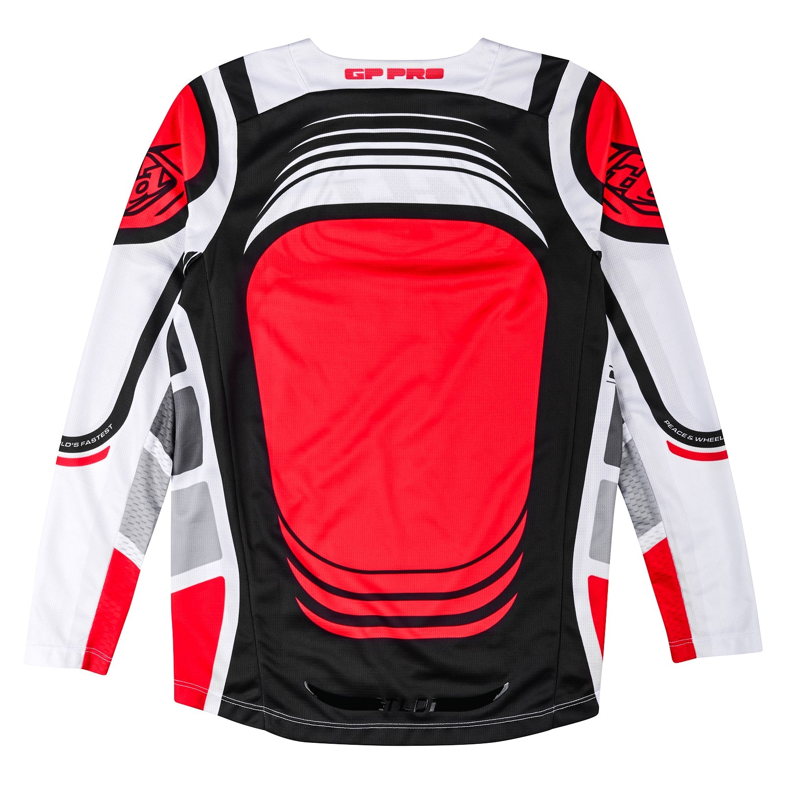 Maillot Motocross Juvenil GP Pro Wavez Blanco/Rojo Rendimiento Superior