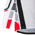 Maillot Motocross Juvenil GP Pro Wavez Blanco/Rojo Rendimiento Superior