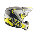 Casco Troy Lee Designs GP Pro con MIPS Crossover Gris/Amarillo Flúor, Protección Motocross Superior