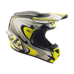 Casco Troy Lee Designs GP Pro con MIPS Crossover Gris/Amarillo Flúor, Protección Motocross Superior